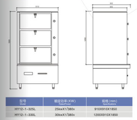 磁三門海鮮蒸柜 磁三門海鮮蒸柜
